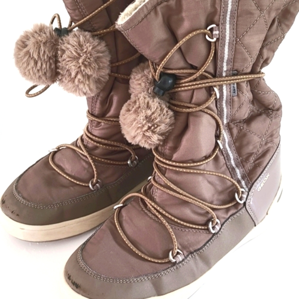 GEOX size 34 brown winter boots, good condition